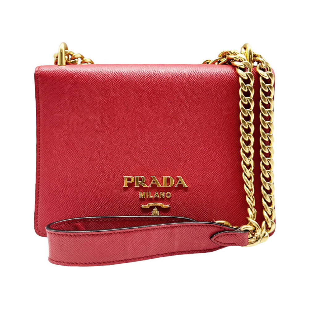 Prada bag leather red shoulder - Picture 2 of 4